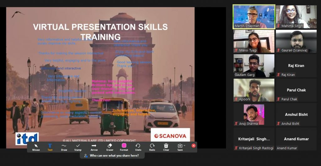 Virtual presentation skills training follow up